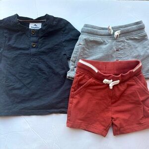 Tommy Bahama 12M Baby Boys 3-piece Bundle | 2 Shorts & 1 T-shirt w/ logo detail